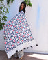 Twilight Sparkle Hand Block Printed Mul Mul Cotton Saree